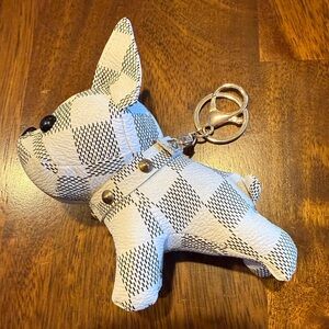 NEW Checkered Dog Bag Charm/Keychain